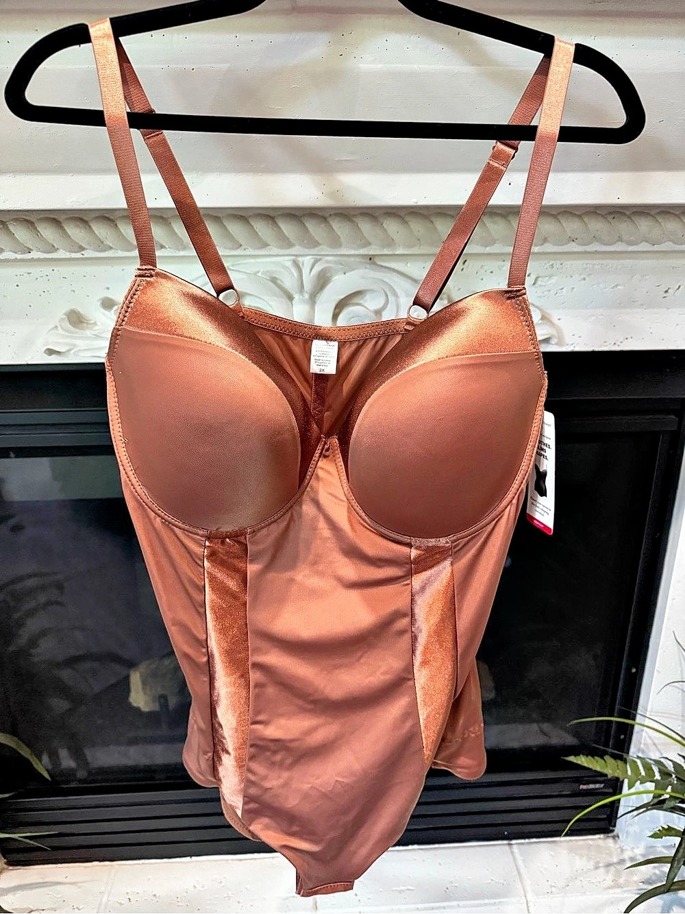 🆕 Ashley Stewart Smooths & Slims Shaping Bodysuit Shaping Bodysuit Brown Size 2X